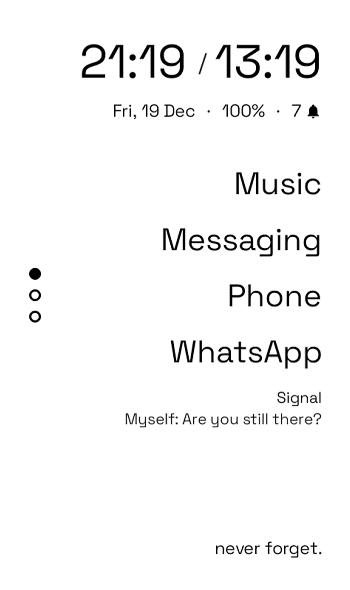 Скриншот 3 — inkOS - Text based & E-ink friendly Launcher