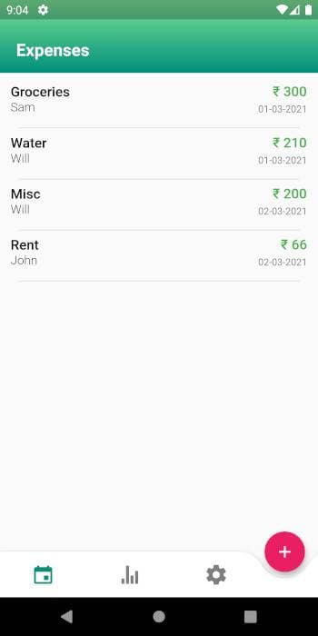 Скриншот 1 — Shared Expense Manager