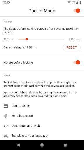 Скриншот 2 — Pocket Mode: Prevent accidental clicks