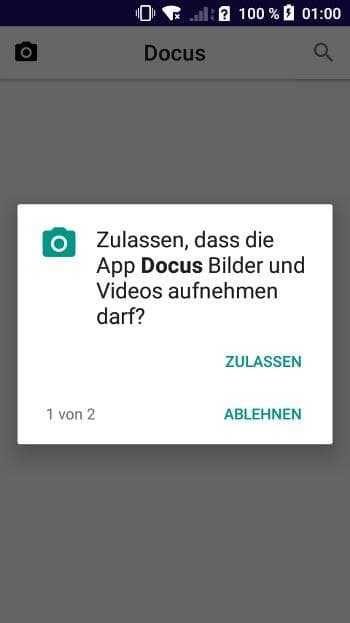 Скриншот 1 — Docus - Simple Document Scanner