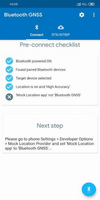 Скриншот 2 — Bluetooth GNSS