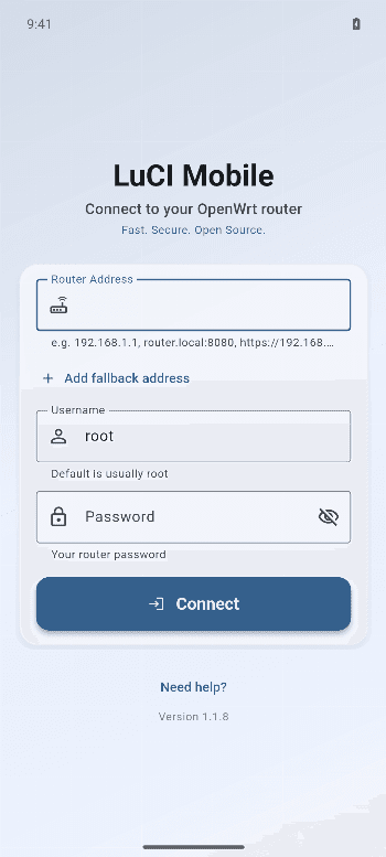 Скриншот 2 — LuCI Mobile
