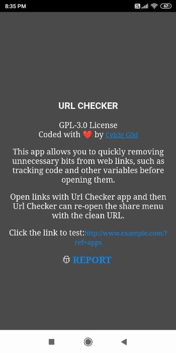 Скриншот 1 — Url Checker