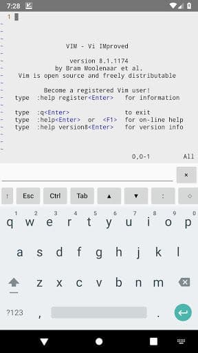 Скриншот 1 — DroidVim