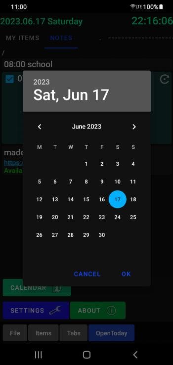 Скриншот 3 — OpenToday - planner & organizer