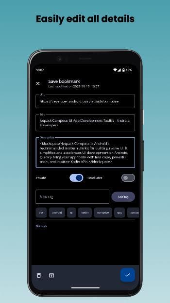 Скриншот 3 — Pinkt for Bookmarking