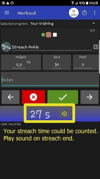 Скриншот 1 — Workouts'N'Rest