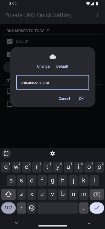 Скриншот 2 — Private DNS Quick Setting