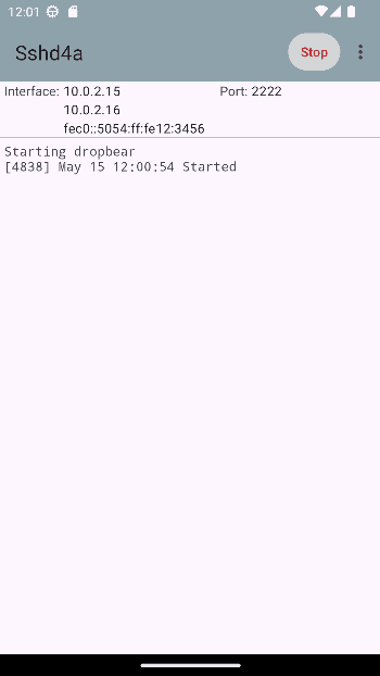 Скриншот 6 — Sshd4a