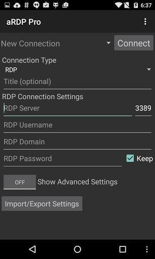 Скриншот 1 — aRDP Free