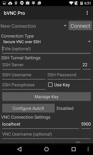 Скриншот 2 — bVNC Free