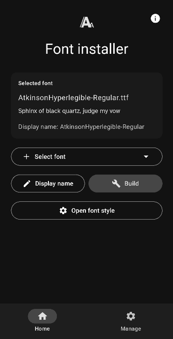 Скриншот 1 — Fonts