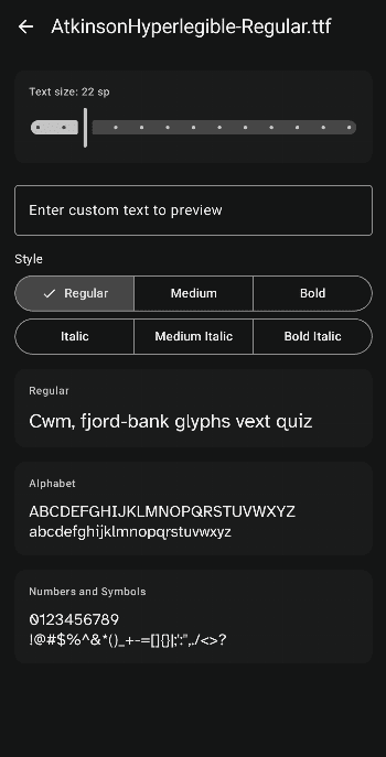 Скриншот 2 — Fonts