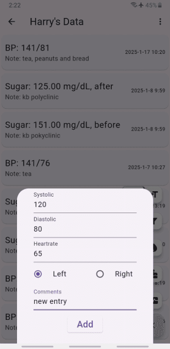 Скриншот 5 — HealthLog