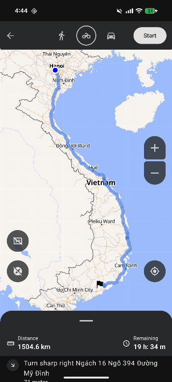 Скриншот 1 — Kblack: Offline Map Navigation