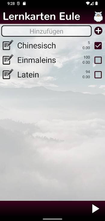 Скриншот 1 — Lernkarten Eule