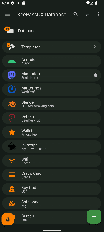 Скриншот 4 — KeePassDX Free - FOSS Password Safe