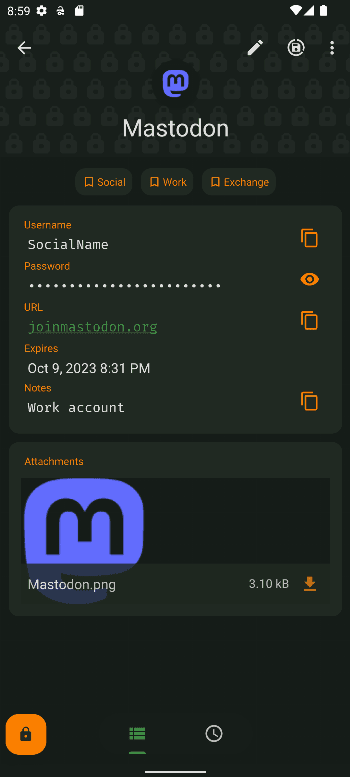 Скриншот 5 — KeePassDX Free - FOSS Password Safe