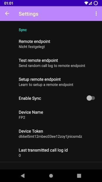 Скриншот 4 — Call Log Sync