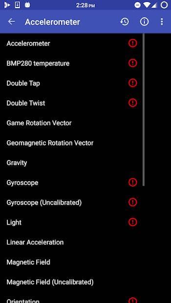 Скриншот 2 — Sensor Disabler