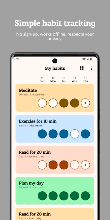 Скриншот 1 — Habit Builder