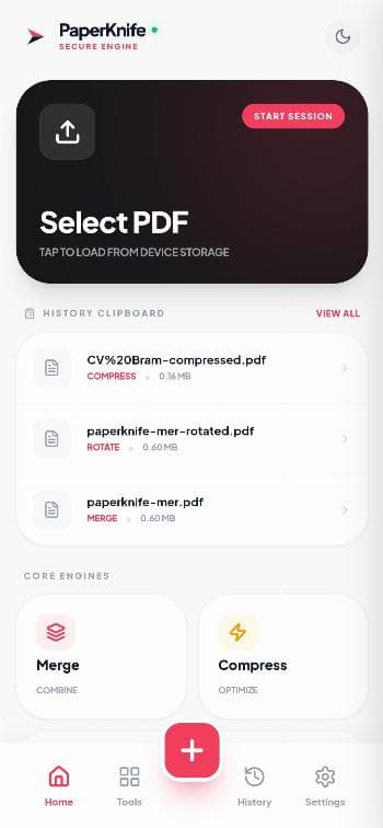 Скриншот 1 — PaperKnife: Privacy-First PDF Utility