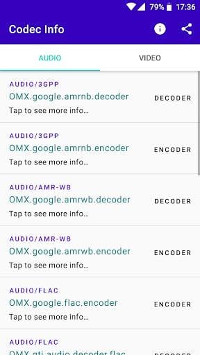 Скриншот 1 — Codec Info
