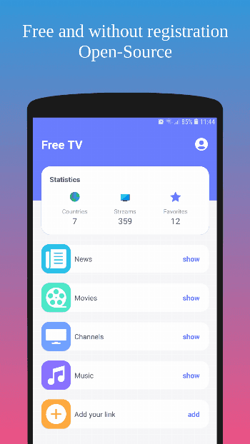 Скриншот 1 — Free TV