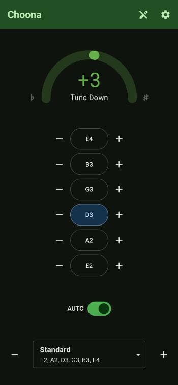 Скриншот 1 — Choona - Guitar Tuner