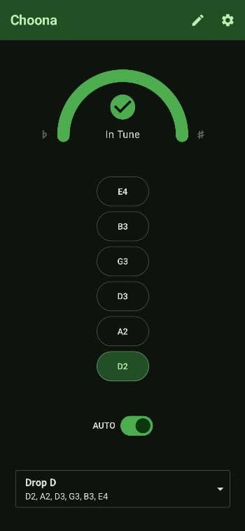 Скриншот 2 — Choona - Guitar Tuner