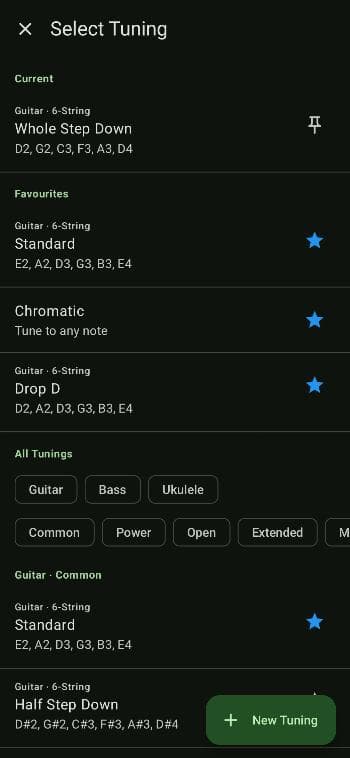 Скриншот 3 — Choona - Guitar Tuner