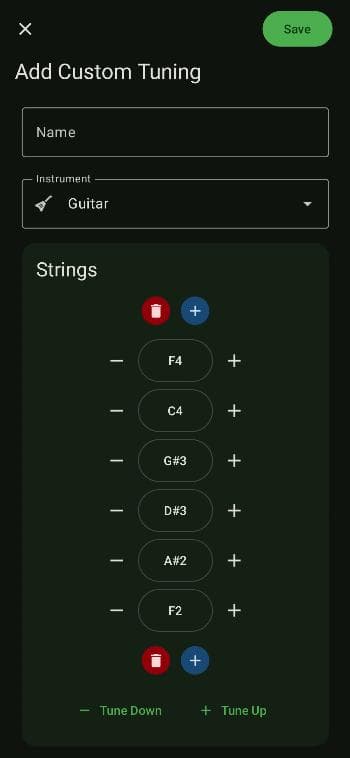 Скриншот 4 — Choona - Guitar Tuner