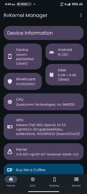 Скриншот 1 — RvKernel Manager