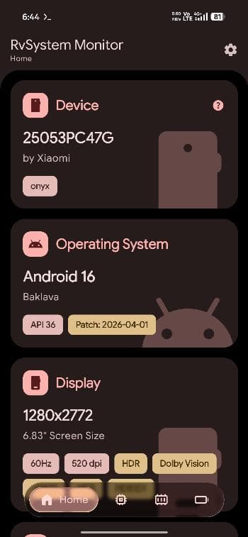 Скриншот 1 — RvSystem Monitor