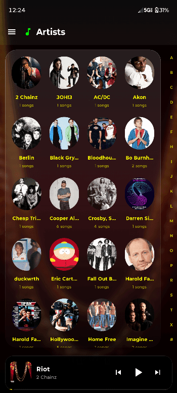 Скриншот 1 — music player auto