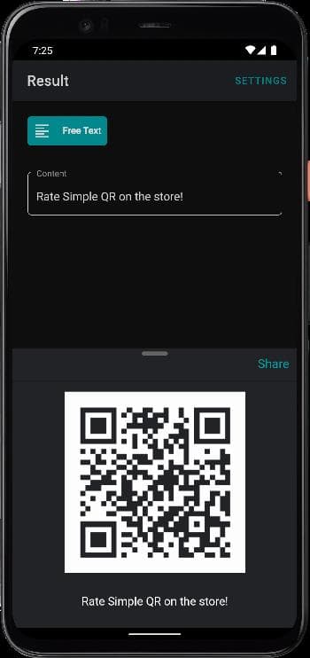 Скриншот 4 — Simple QR