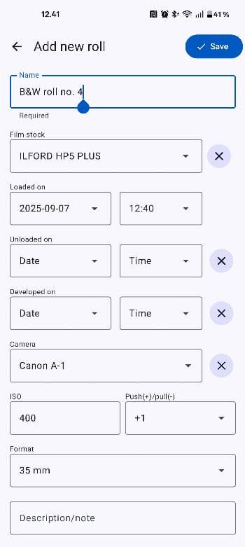 Скриншот 2 — Exif Notes