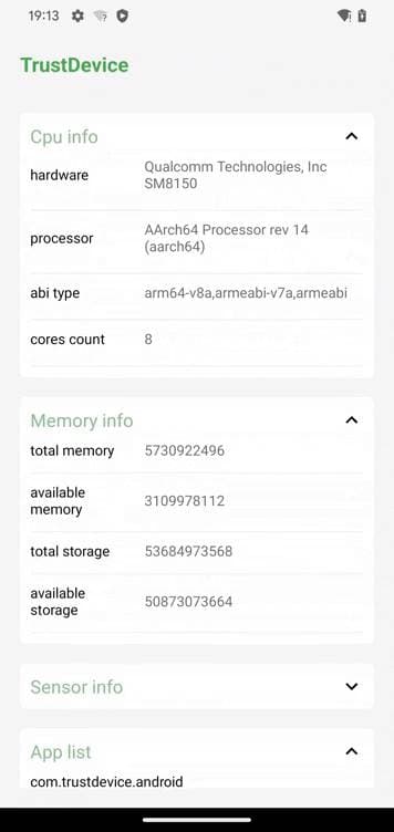 Скриншот 5 — TrustDevice Fingerprint