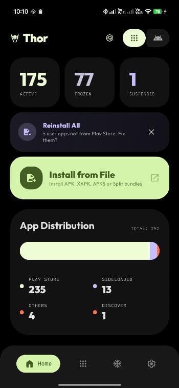 Скриншот 2 — Thor - App Manager