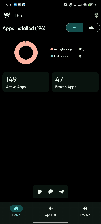 Скриншот 3 — Thor - App Manager