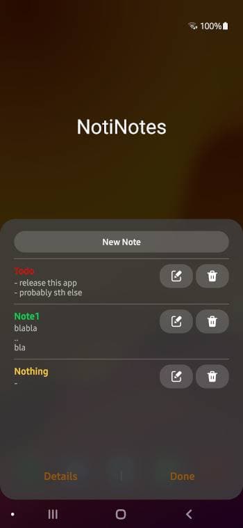 Скриншот 1 — NotiNotes