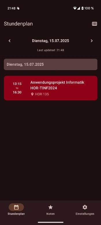 Скриншот 2 — DHBW Horb Student App
