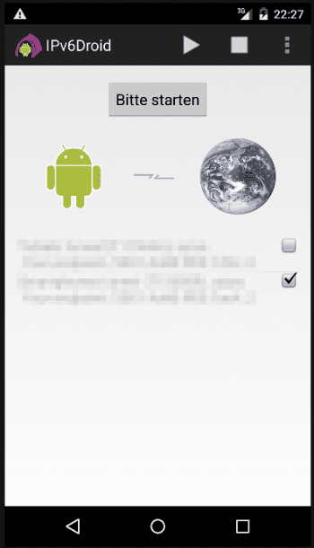Скриншот 1 — IPv6Droid