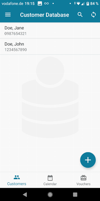 Скриншот 2 — Customer Database