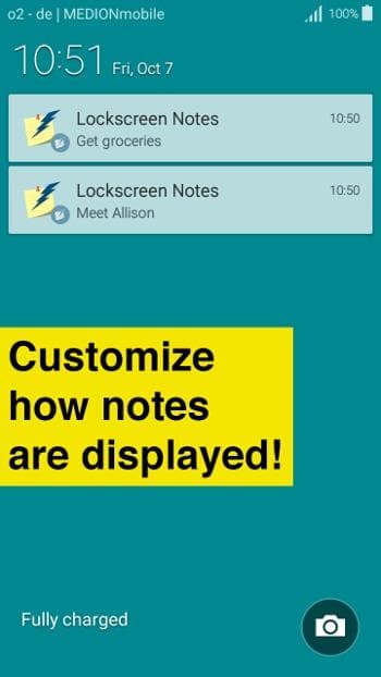 Скриншот 2 — Lock Screen Notes