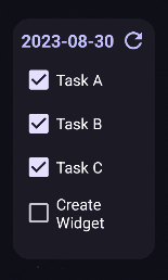 Скриншот 1 — ObsidianTodoWidget