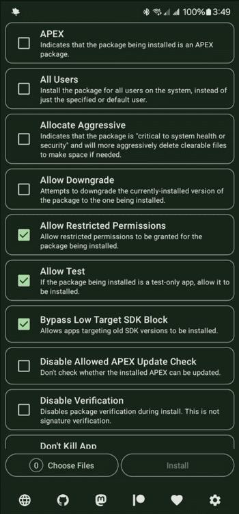 Скриншот 1 — Install with Options