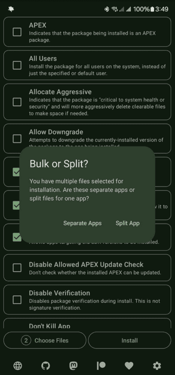 Скриншот 3 — Install with Options