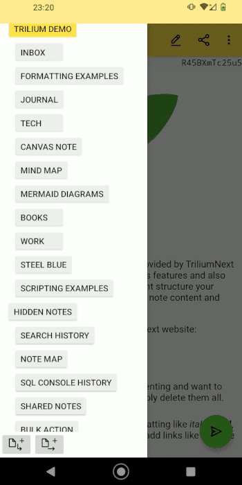 Скриншот 2 — TriliumDroid
