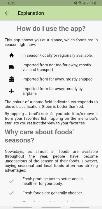 Скриншот 4 — Seasonal Foods Calendar